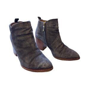 Alberto Fermani Charcoal Grey Suede  Ankle Boots 37 1/2/7.5